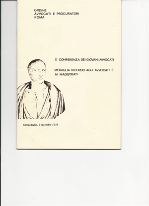 Conferenza giovani avvocati 1978 -Avv. Mario Geraci